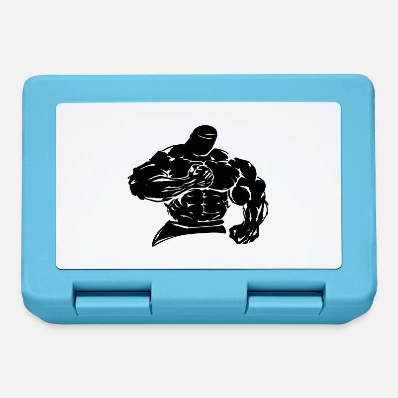 bodybuilder / fighter - Brotdose - Saphirblau