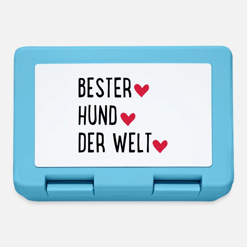 Hund - Brotdose - Saphirblau