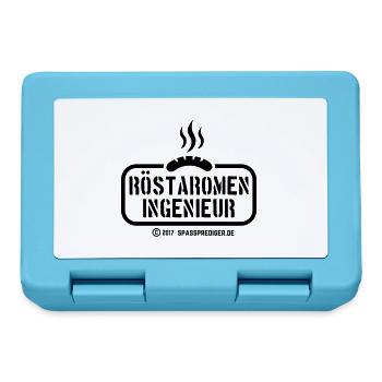 Grillsprüche-Design Röstaromeningenieur - Brotdose - Saphirblau - Vorne