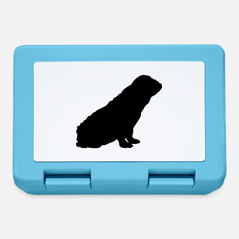 Bouledogue français Silhouette 1 - Boîte à goûter - bleu saphir