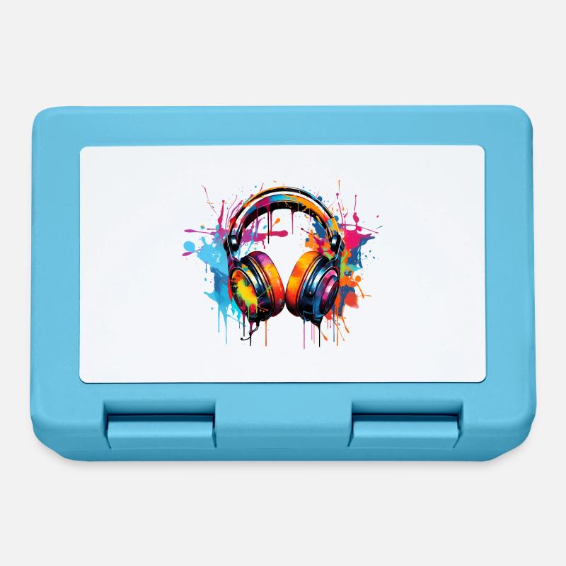 Casque Graffiti Style - Boîte à goûter - bleu saphir
