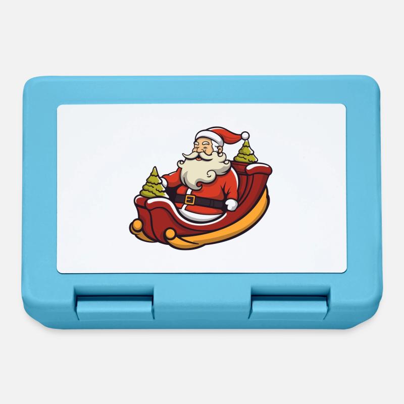 Logo du Père Noël - Boîte à goûter - bleu saphir