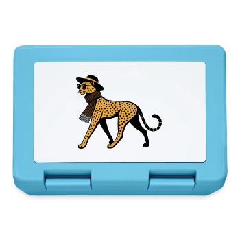 Leopard chic - Lunchbox - sapphire blue - Front