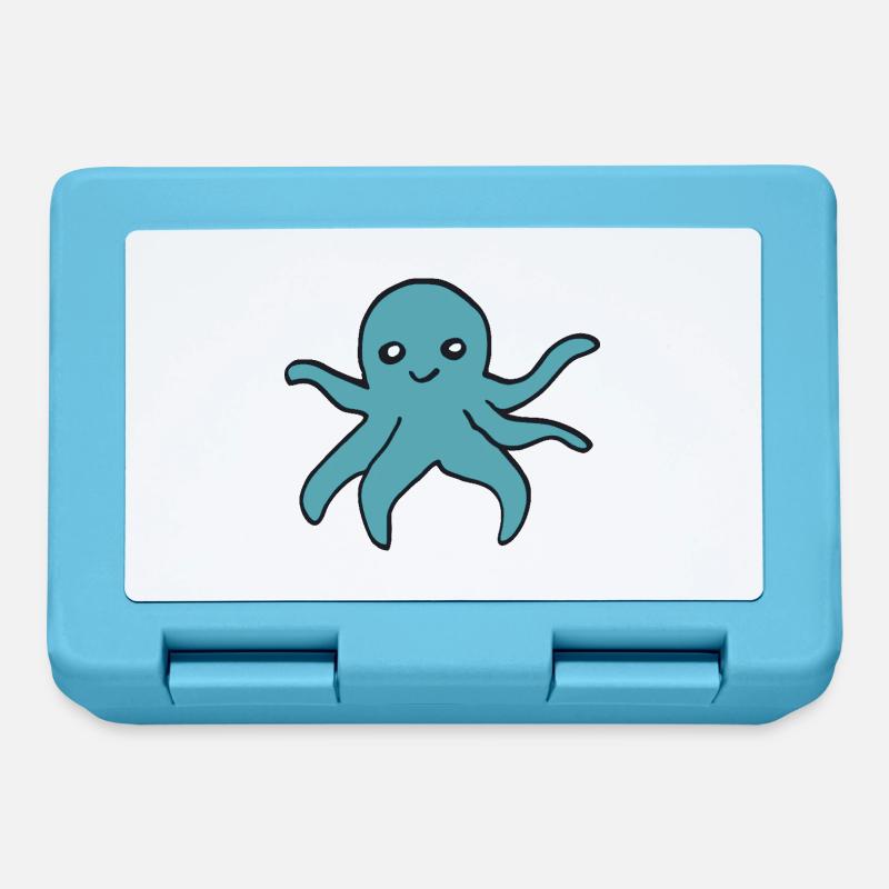 Octopus turquoise - Lunchbox - sapphire blue