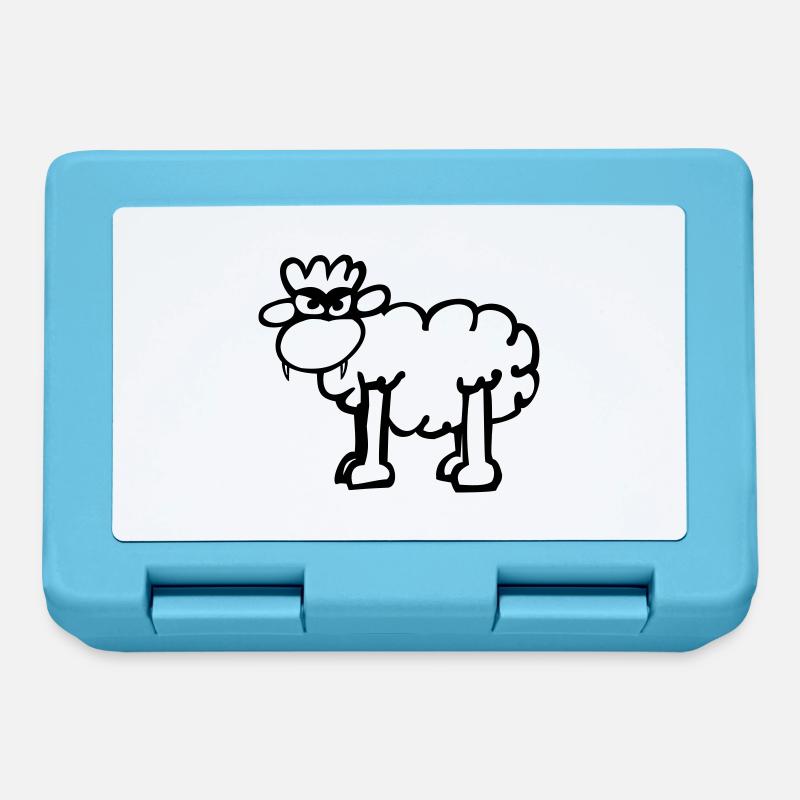 Angry Sheep - Lunchbox - sapphire blue