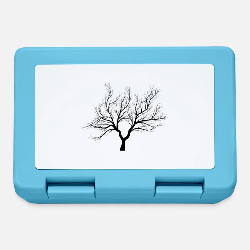 Baum mit Statement - Brotdose - Saphirblau