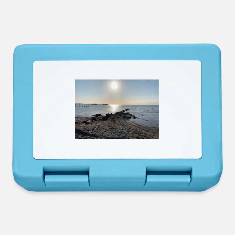 Mer Baltique avec soleil - Boîte à goûter - bleu saphir