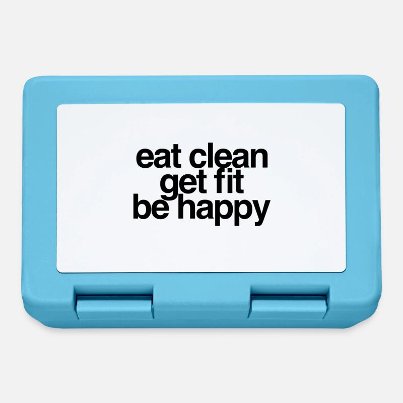 T-shirt de remise en forme propre manger - Boîte à goûter - bleu saphir
