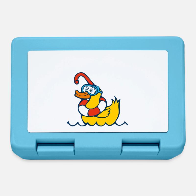 Canard plongeur - Boîte à goûter - bleu saphir