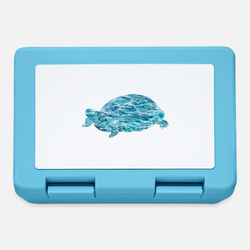 turtle, toad, animals, nature - Lunchbox - sapphire blue