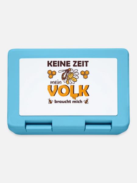 Keine Zeit mein Volk braucht mich Imker Biene - Brotdose - Saphirblau