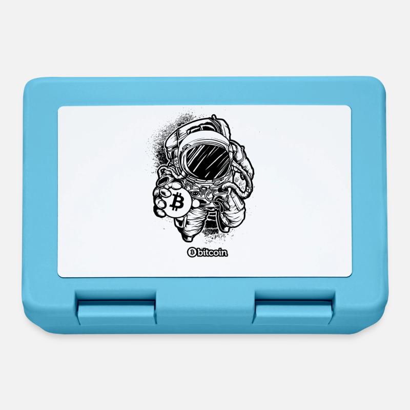 Astronaute bitcion - Boîte à goûter - bleu saphir