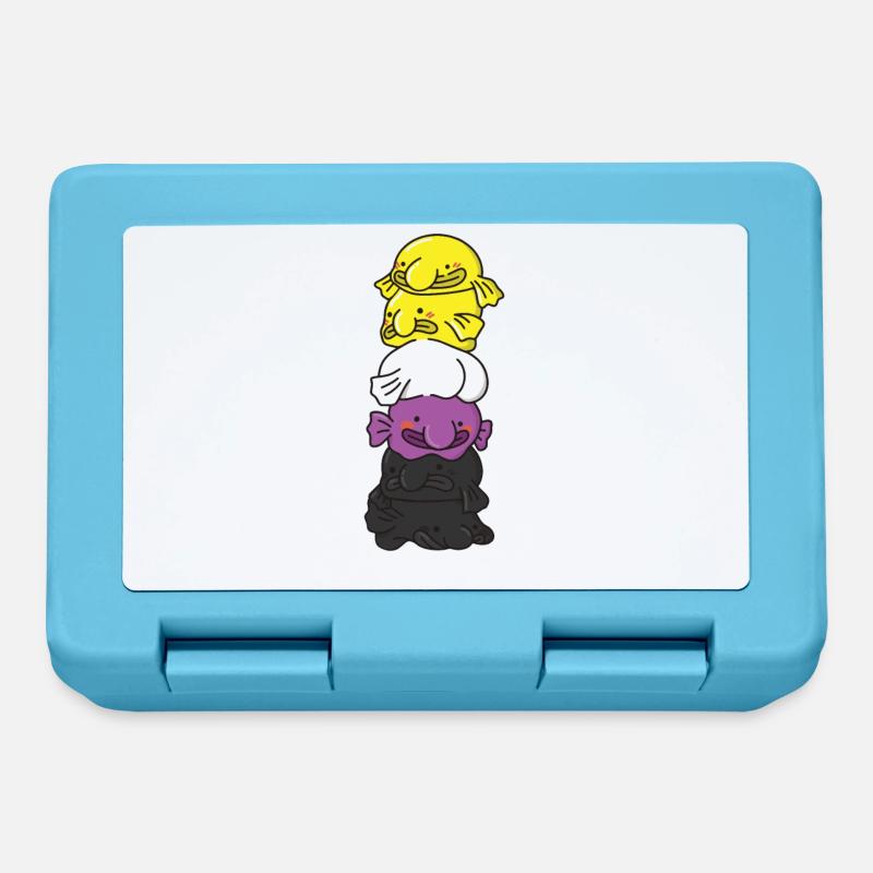 Nonbinary Flag Non Binary Pride LGBTQ Blobfisch - Brotdose - Saphirblau