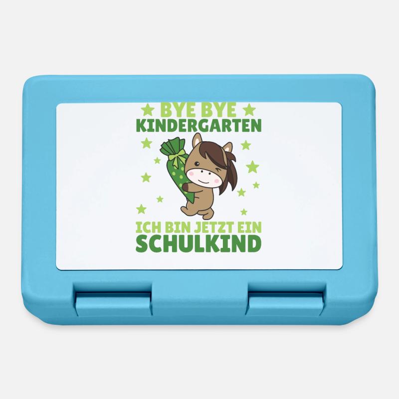 bye bye Kindergarten ich bin jetzt ein Schulkind - Brotdose - Saphirblau