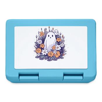 Halloween groovy Mama Geist Hippie Blumen Vintage - Brotdose - Saphirblau - Vorne