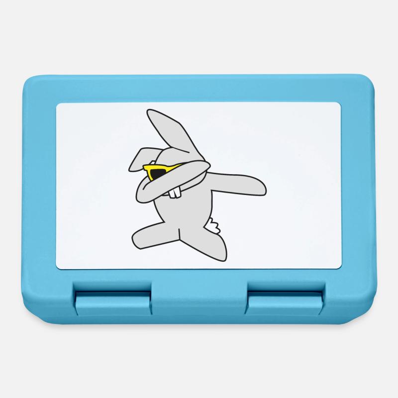 dabbing Easter Bunny - Lunchbox - sapphire blue