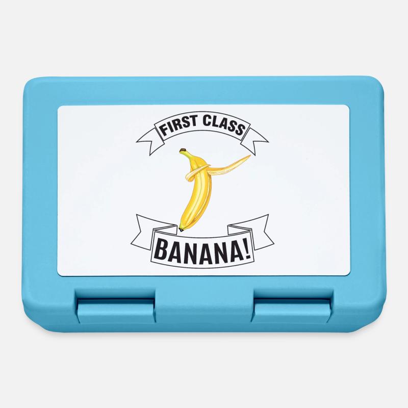 Statement: First class Banana - Color - Lunchbox - sapphire blue