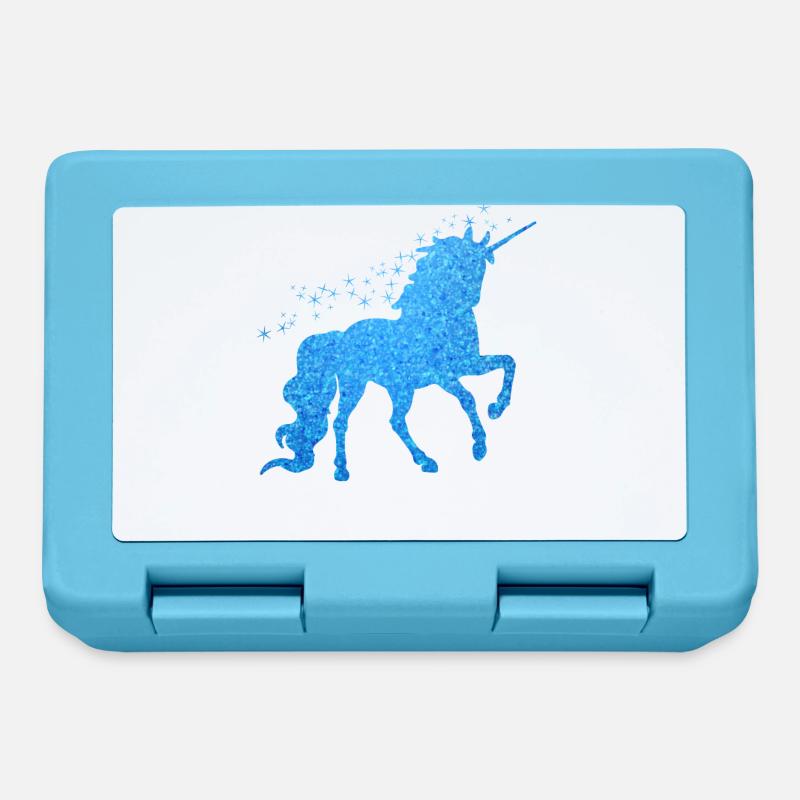Das blaue glitzer Einhorn - Brotdose - Saphirblau