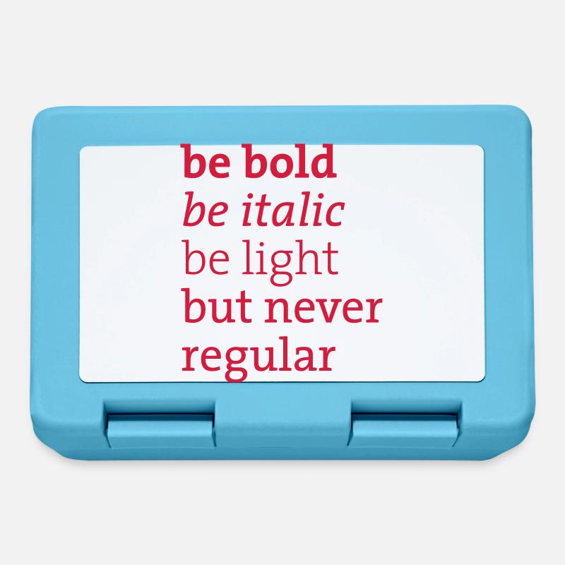 be never regular - Brotdose - Saphirblau