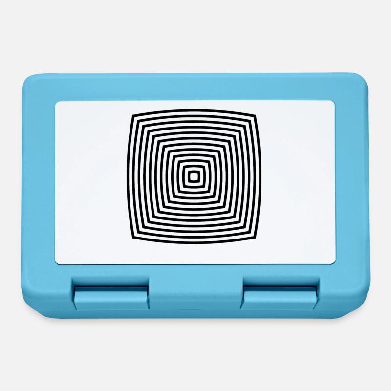 illusion d'optique - Boîte à goûter - bleu saphir