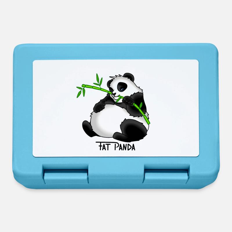 Fat Panda Geschenk Idee - Brotdose - Saphirblau