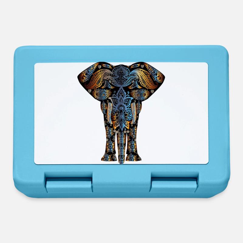 éléphant - Boîte à goûter - bleu saphir