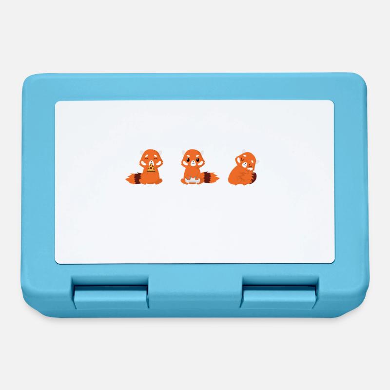 Panda - Lazy - Lazy - Red Panda - Gift - Fun - Lunchbox - sapphire blue