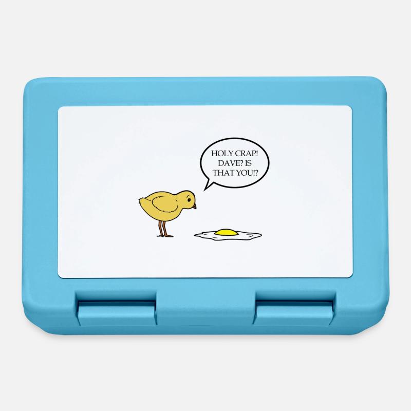 Holy Crap! Dave? is that you - chick fried eggs - Lunchbox - sapphire blue