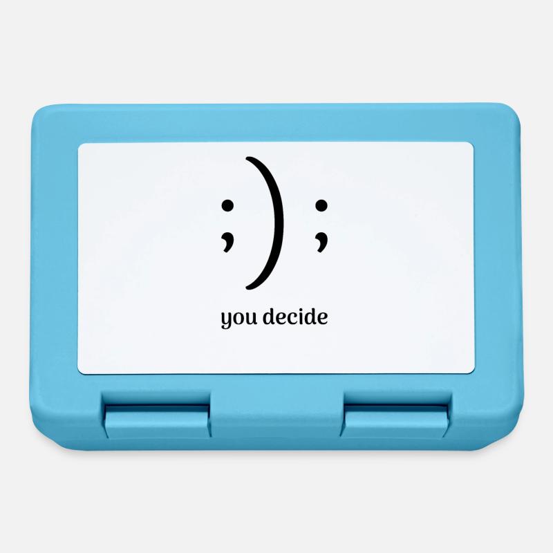 conception drôle «vous décidez» avec un oeil clignotant - Boîte à goûter - bleu saphir