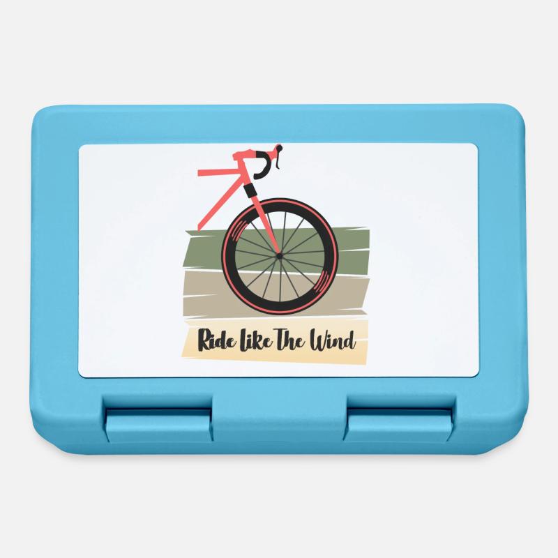 Fahrrad Spruch Geschenkidee - Brotdose - Saphirblau