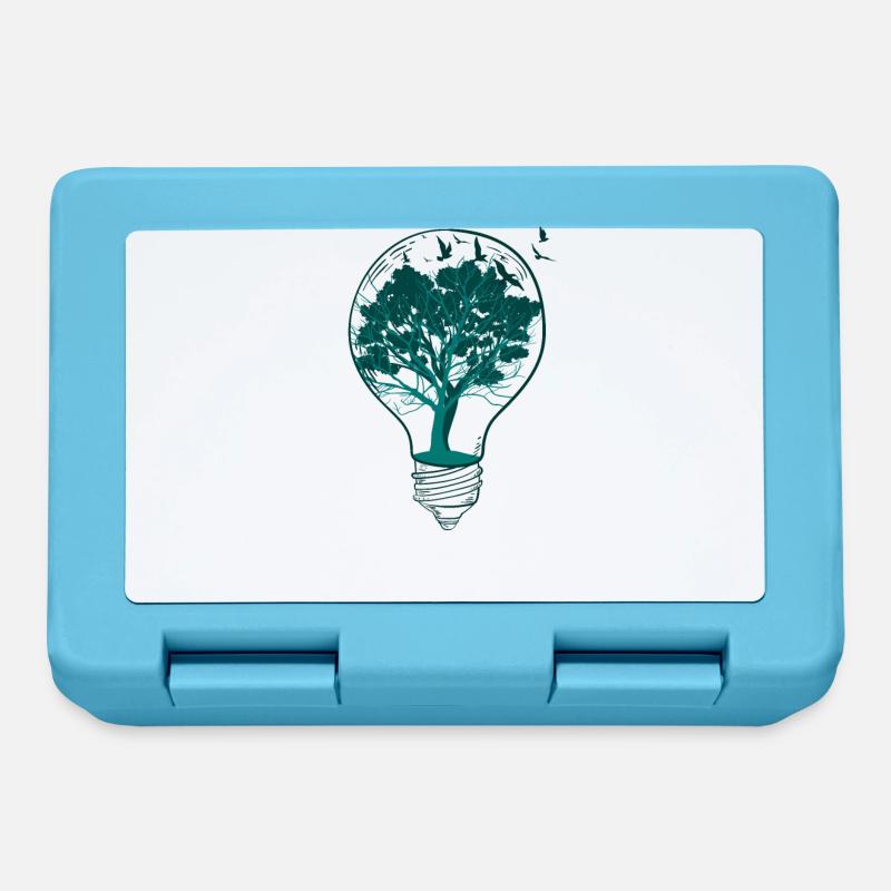 Lightbulb nature tree - Lunchbox - sapphire blue