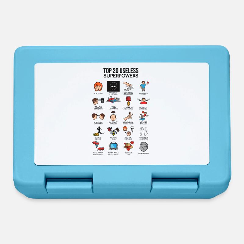 20 unnecessary super powers gift - Lunchbox - sapphire blue