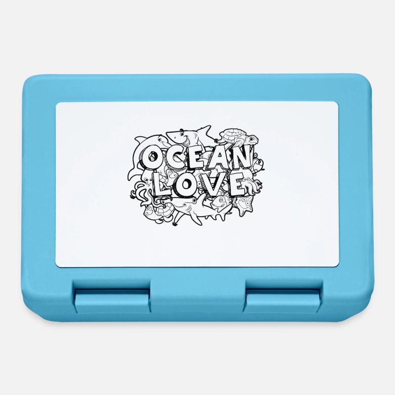 doodle Art Ocean - Lunchbox - sapphire blue