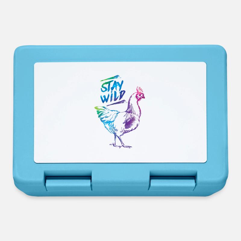 Temps de poulet - Boîte à goûter - bleu saphir