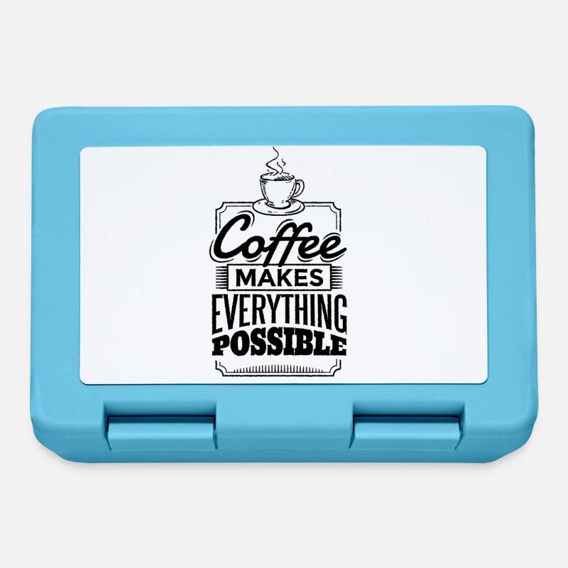 Coffee makes everything possible - Lunchbox - sapphire blue