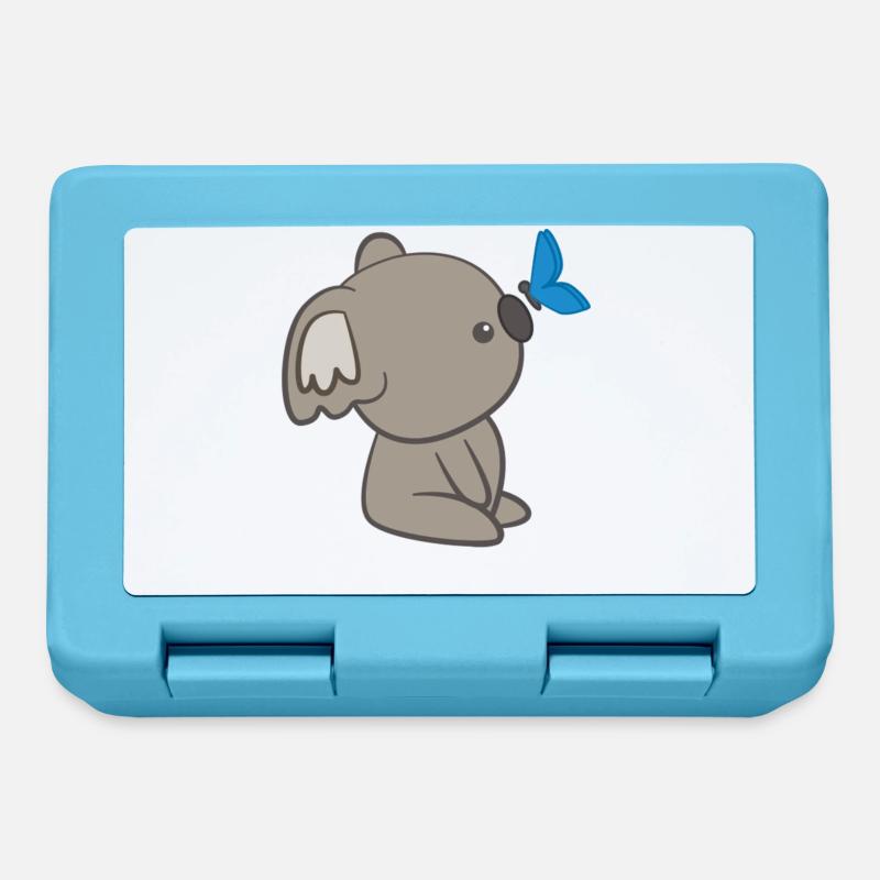 Koala - Koalas - T-shirt Koala - Papillon - Boîte à goûter - bleu saphir