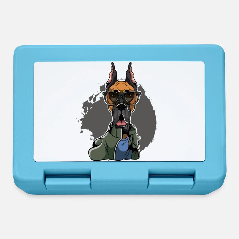Great Dane - Dogue Allemand - Boîte à goûter - bleu saphir