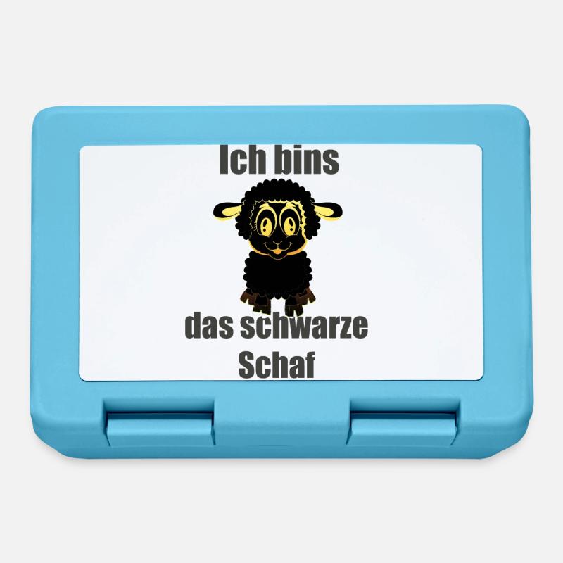 Ich bins_das schwarze Schaf - Brotdose - Saphirblau