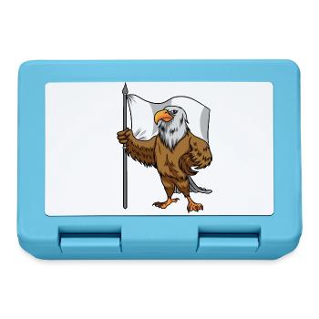 Proud Eagle with Peace Flag Bald Eagle - Lunchbox - sapphire blue - Front