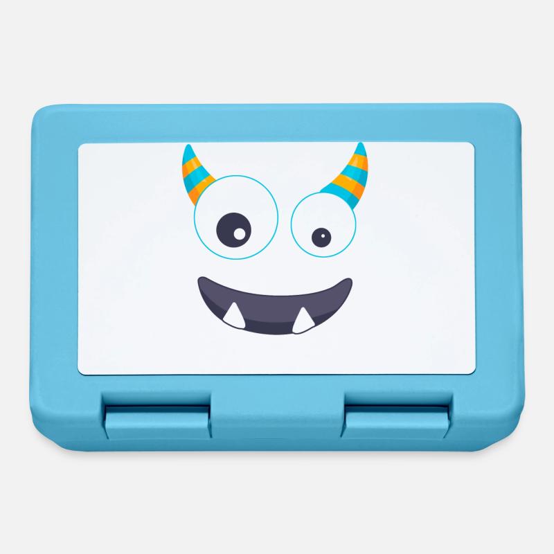 Monstre carnaval face carnaval bande dessinée - Boîte à goûter - bleu saphir
