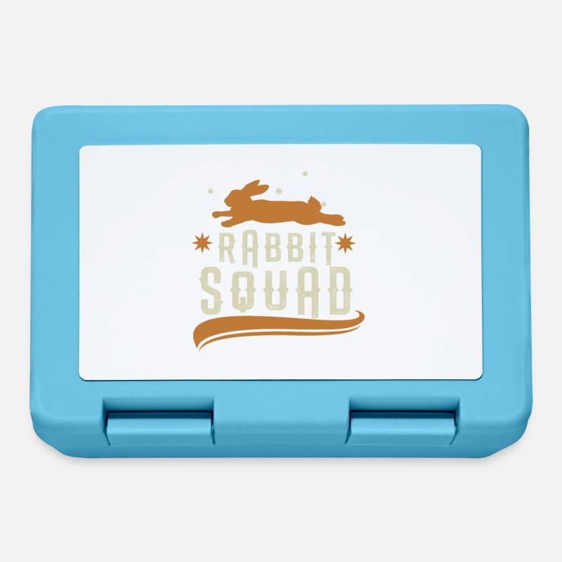Rabbit Squad Group Rabbits - Lunchbox - sapphire blue