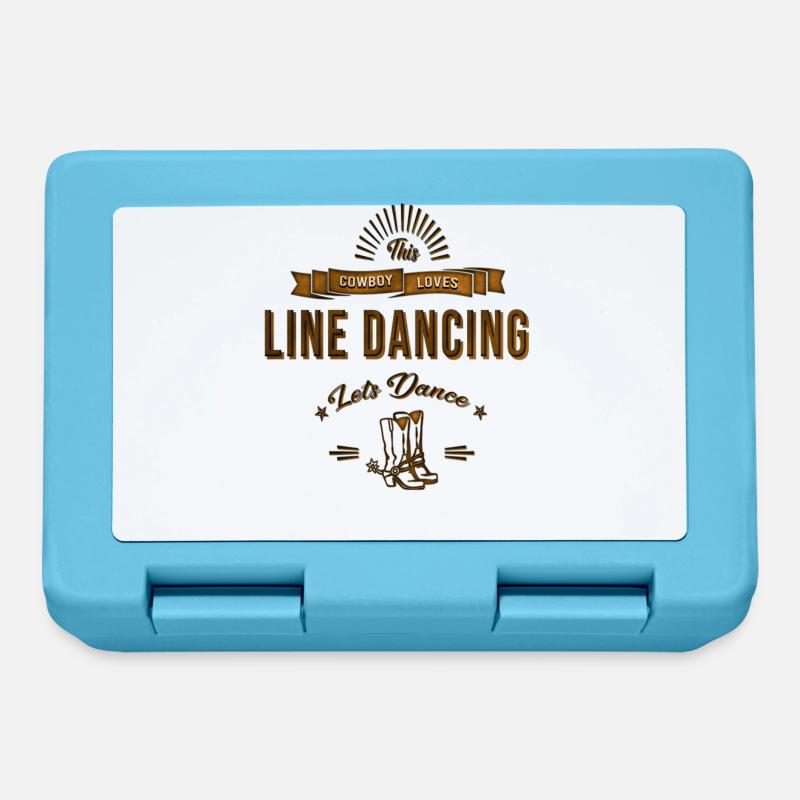 Line Dancer Linedance Geschenk - Brotdose - Saphirblau