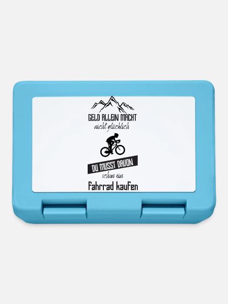 Berge Fahrrad Radeln Design / coole Geschenkidee - Brotdose - Saphirblau