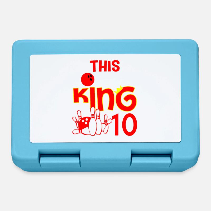 This Bowling King Is 10 Years Old - Lunchbox - sapphire blue