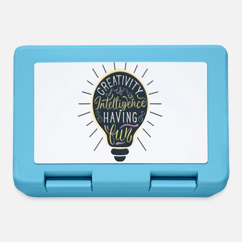 Creativity Is Intelligence Having Fun - Brotdose - Saphirblau