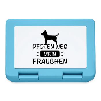 Pfoten weg - Mein Frauchen ! - Brotdose - Saphirblau - Vorne