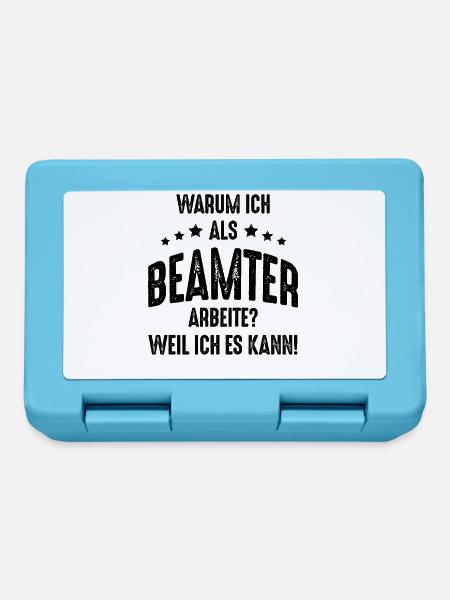Lustige Beamter Sprüche Geschenkidee - Brotdose - Saphirblau