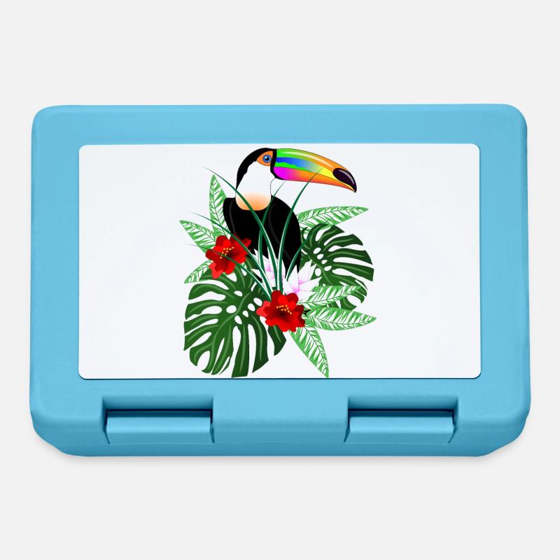 Toucan oiseau - Boîte à goûter - bleu saphir