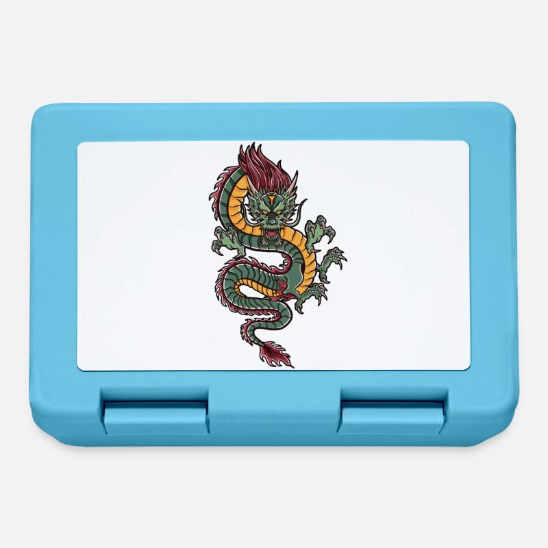 mit chinesischen Drachen chinesischem Drache - Brotdose - Saphirblau