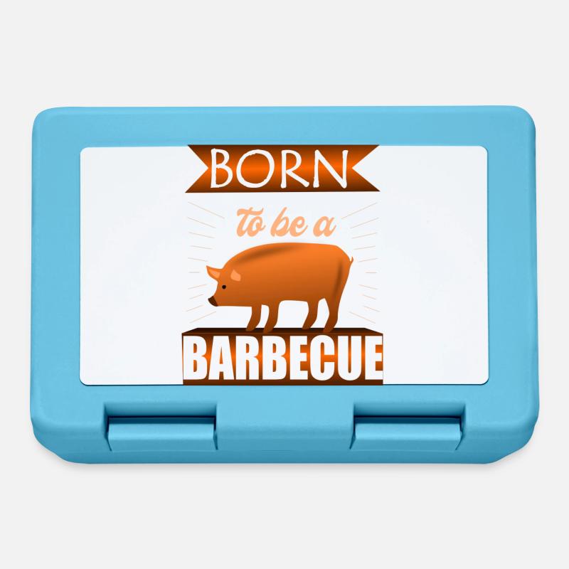 Né pour être un barbecue - Boîte à goûter - bleu saphir